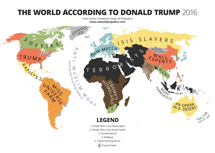 Trump, map