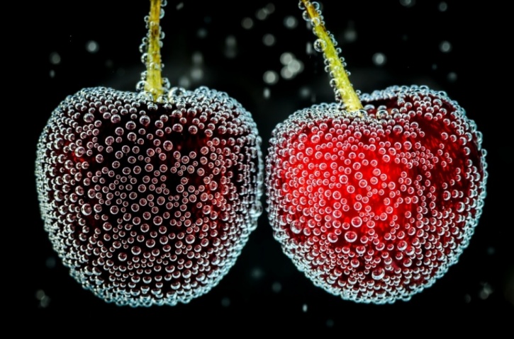 Cherries in water