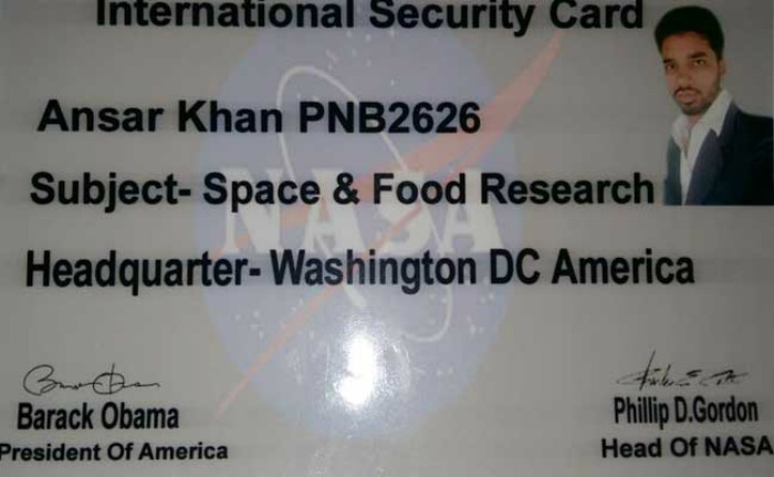 Ansar Khan fake ID