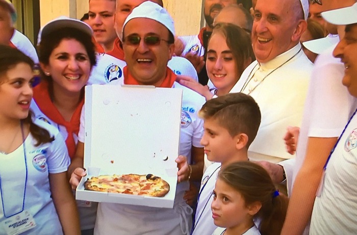Pizza lunch at the Vatican