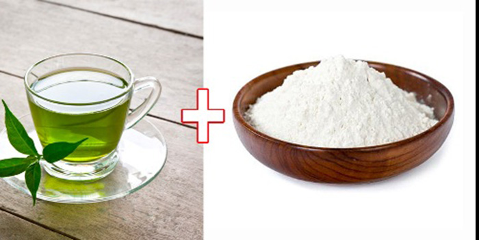 Green tea and rice flour mask