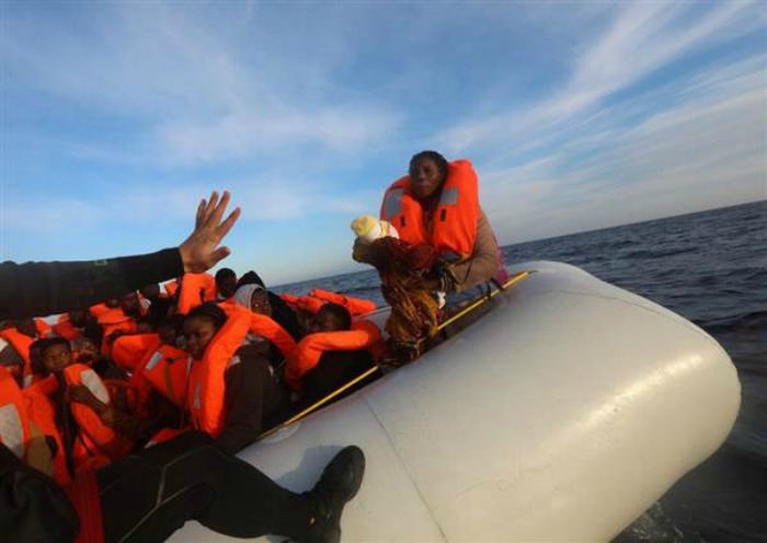 4-day-old baby saved from the Mediterranean Sea
