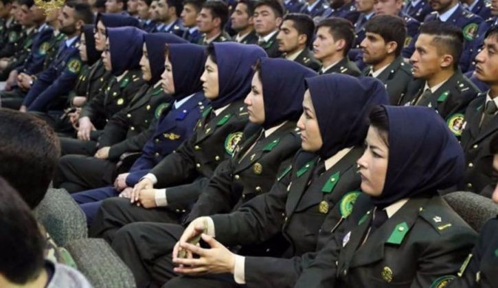 Afghan women military officers