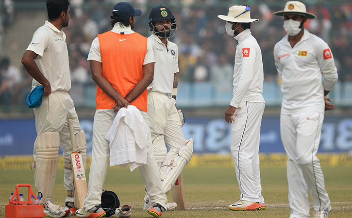 Pollution In Delhi Is So Bad That Sri Lankan Cricketers Are Vomiting