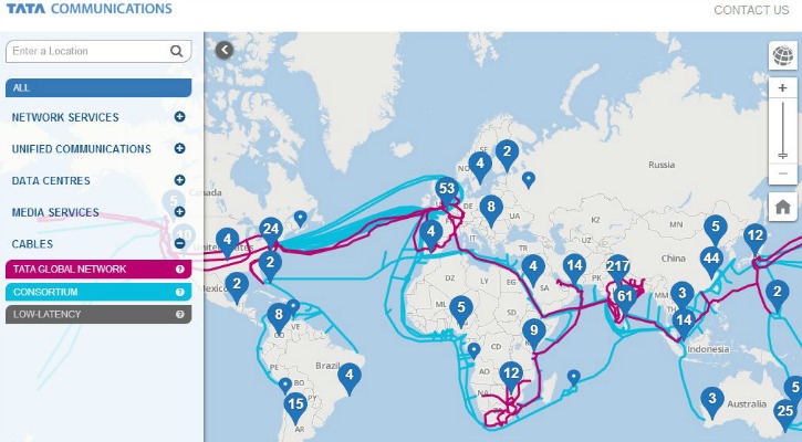tata communications global undersea cable network consortium