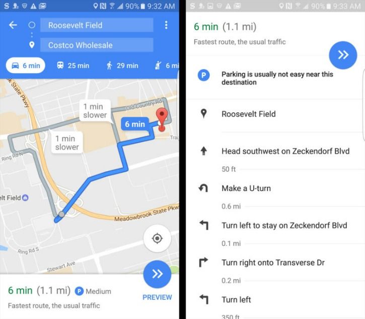 Maps Destination To Destination Google Maps Will Soon Display Parking Difficulty Near Your Driving  Destination