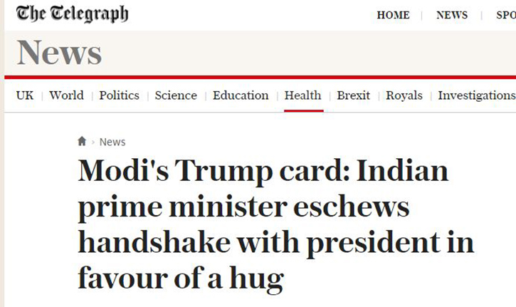 Modi hugs trump