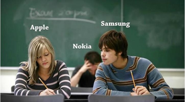 Apple iPhone meme - with Samsung and Nokia in tow