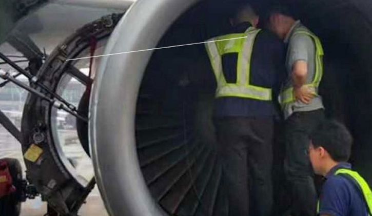chinese woman who threw coins into a fucking jet engine