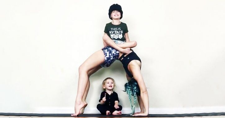 Mermaid-haired athletic mom, from Florida, USA, Charity LeBlanc, ingenious ways to use the space in her house to train ninja-style has won her over 132,000 Instagram followers for her extreme but innovative workouts