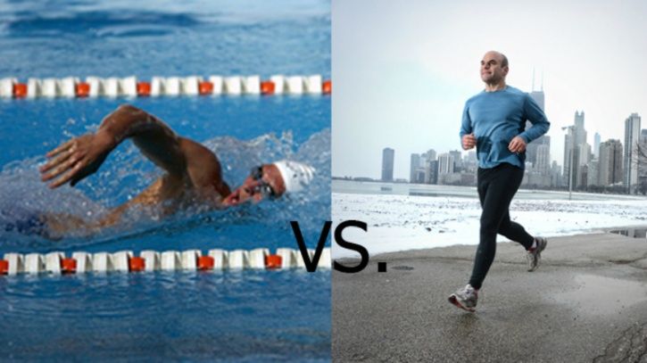 Both running and swimming are great for losing weight, improve your cardiovascular health and help in disease prevention in the long run.