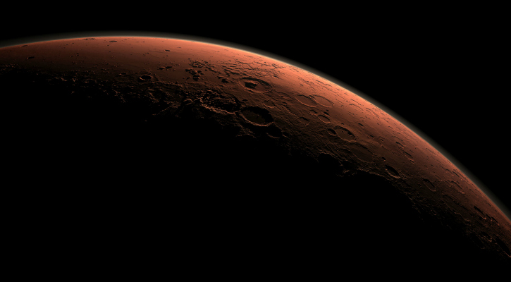 A computer-generated image of Mars - NASA