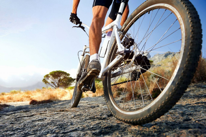 biking outdoors