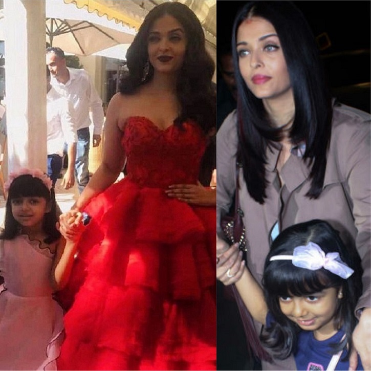 Aishwarya Rai Bachchan Giving Flying Kisses To Little Aaradhya Before ...