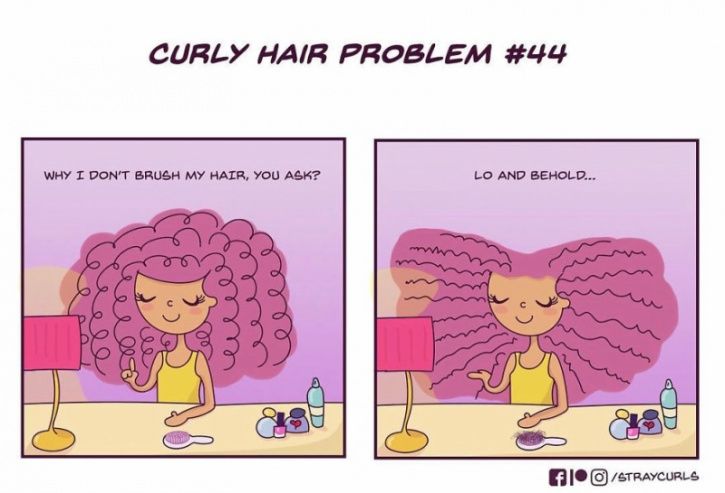  This 25-year-old illustrator, Angela Mary Vaz (straycurls on Instagram), from Bangalore, India, sketches a series of illustration that brilliantly depict the nuisances of living with curly hair everyday. 