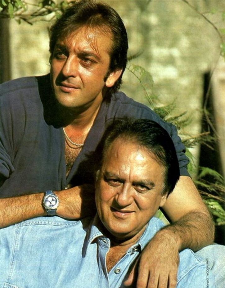A picture of Sanjay Dutt with Sunil Dutt