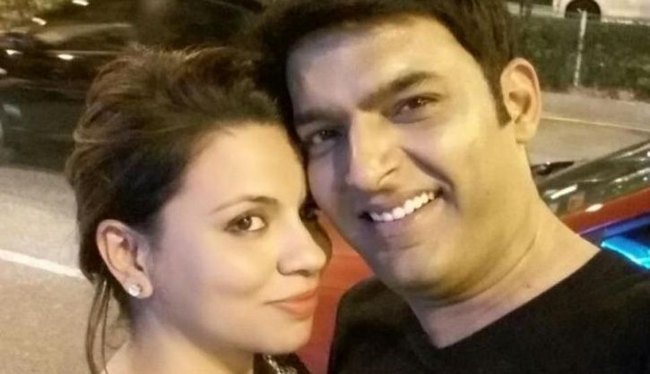 A still of Kapil Sharma with his ex girlfriend Preeti Simoes.