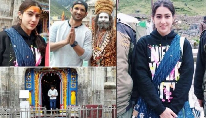 Leaked picture of Sara Ali Khan and Sushant singh Rajput from Kedarnath.