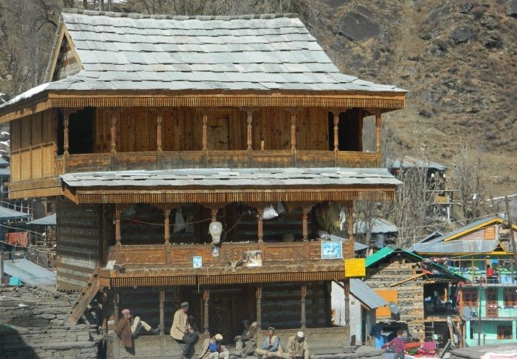 Scenic view of a house in Malana. 