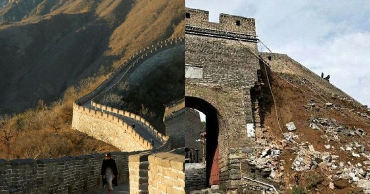 Newly Renovated Portion Of The Great Wall Of China Collapses After ...