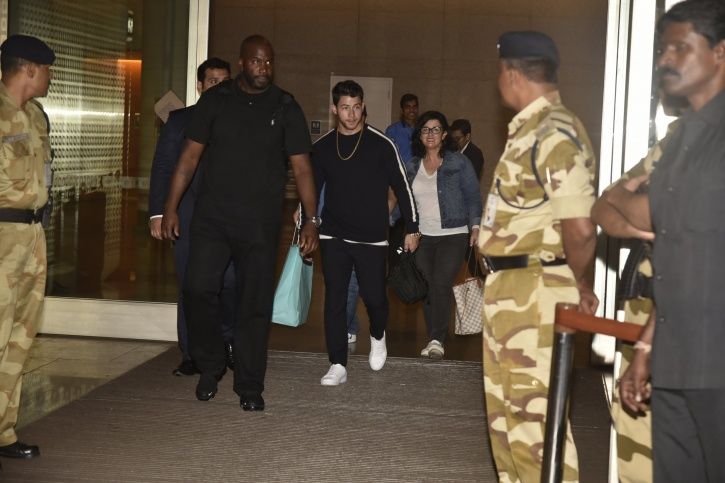 Nick Jonas arrives with his family in India.