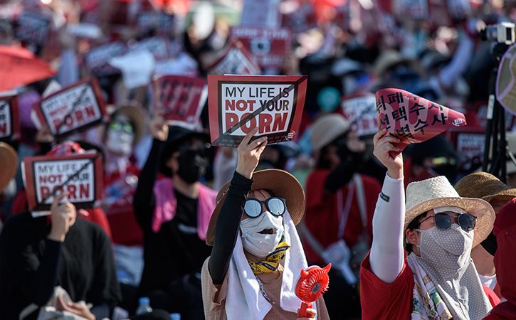 South Korea Women Hold Record Mass Rally Against Spycam Porn