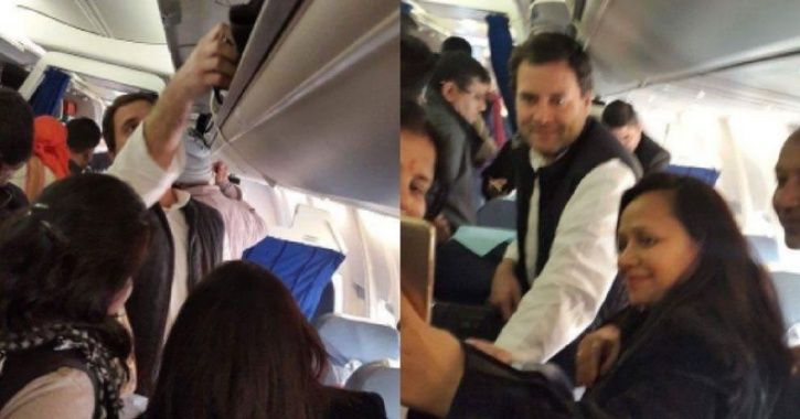 Rahul Gandhi's Humble Gesture Of Helping A Co-Passenger Place Luggage ...