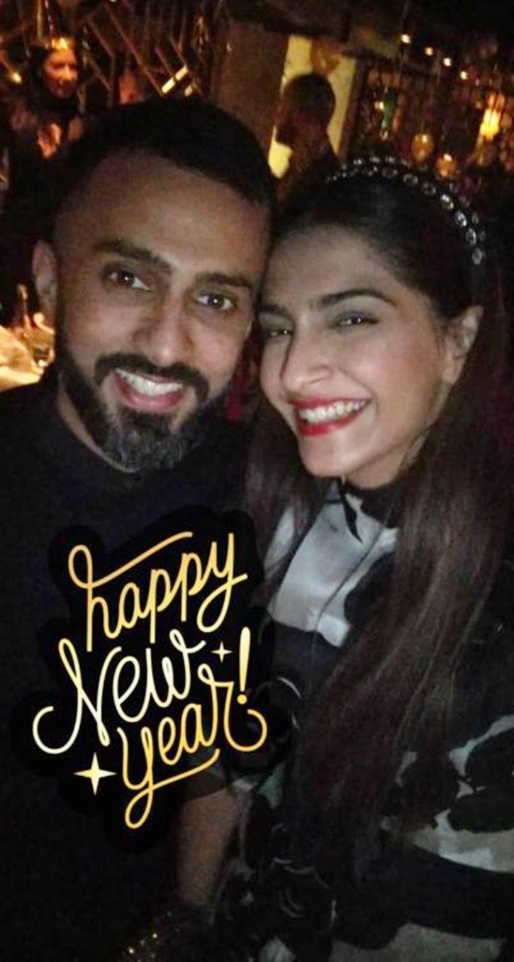 Sonam Kapoor celebrates New Year with boyfriend Anand Ahuja. 
