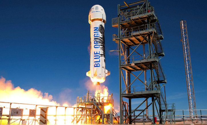 blue origin rocket to space jeff bezos
