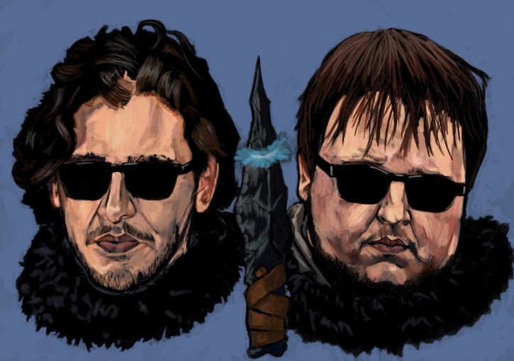 Jon Snow and Samwell Tarly from Game Of Thrones