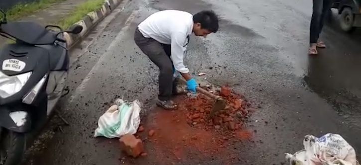These Two Men From Mumbai Are Fixing Potholes & Rough Patches Every day To Save Lives