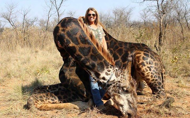 US Woman Posing With Slain Giraffe Sparks Outrage