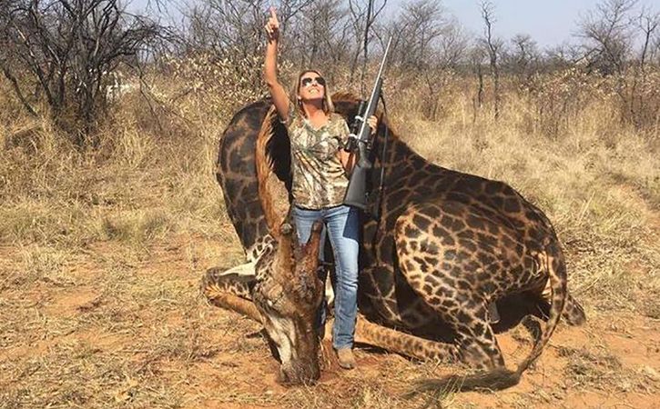 US Woman Posing With Slain Giraffe Sparks Outrage