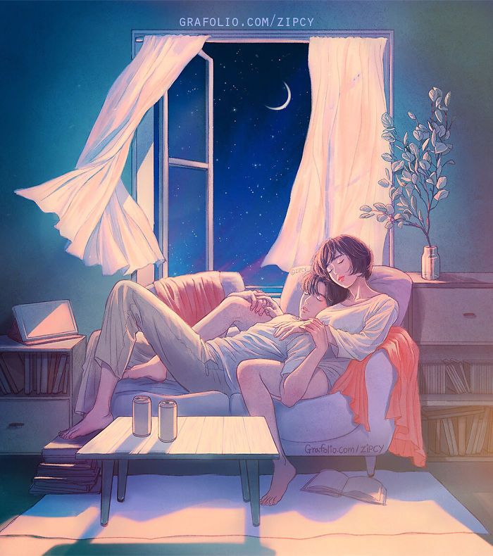 21 Illustrations That Captures Love And Intimacy So Intricately You Can Almost Feel It