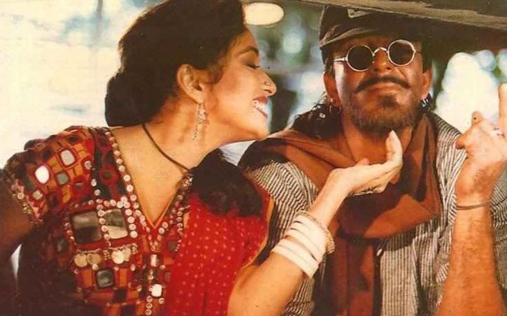 A picture of Madhuri Dixit and Sanjay Dutt.
