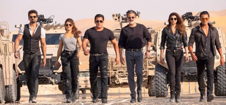 A picture of Race 3 cast including Salman Khan, Anil Kapoor and Bobby Deol.