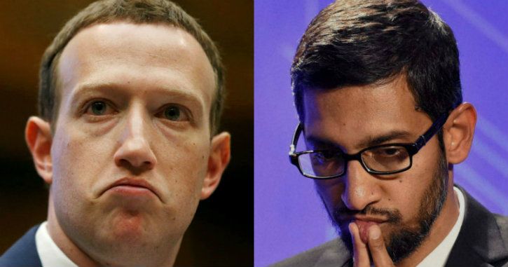 mark zuckerberg and sundar pichai facebook google user data privacy
