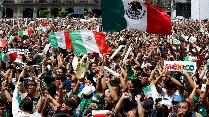 mexico fan jumped so high after defeating germany they caused a fake earthquake
