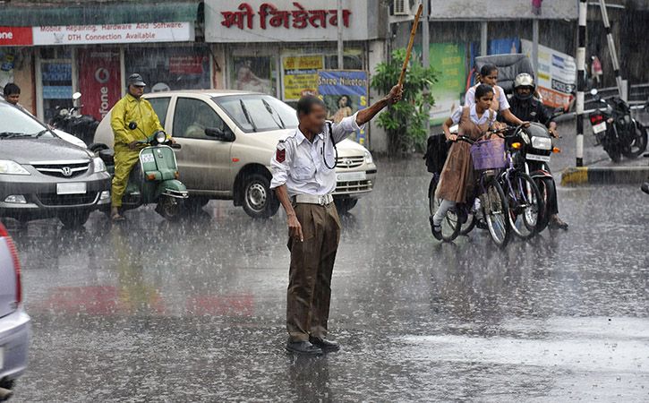 Mumbai Traffic Cop Who Stood In Rain For 2 Long Hours