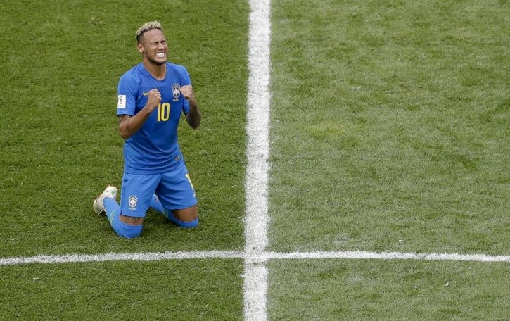 Neymar scored his first goal in FIFA World Cup 2018