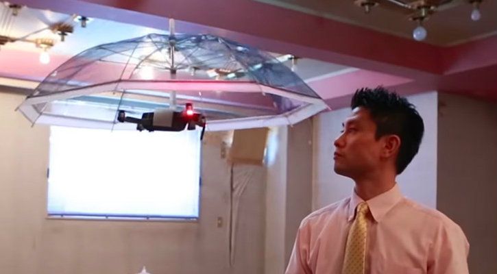 uendelig tømrer sæt For Just Rs 19,000, You Can Beat The Rainy Season With This Flying Umbrella  Drone Like A Boss