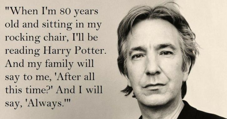 A picture of Alan Rickman AKA snape from Harry Potter.