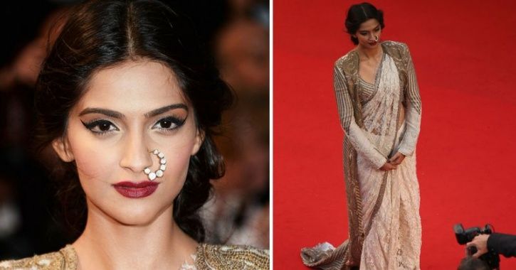 A picture of Sonam Kapoor from Cannes Film Festival 2013.