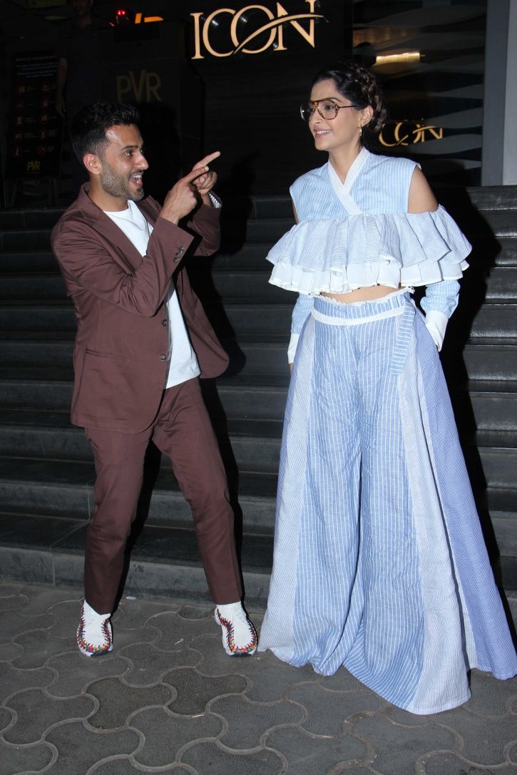 A picture of Sonam Kapoor from Veere Di Wedding screening.