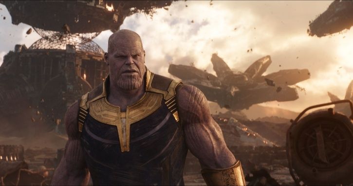 A picture of Thanos from Avengers: Infinity War. 