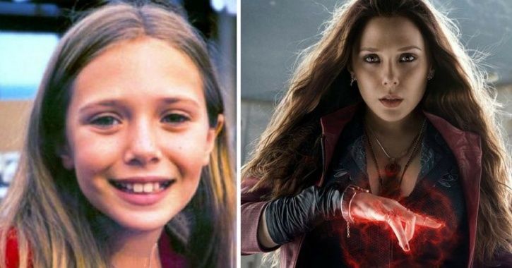 Childhood pictures of Avengers -- elizabeth olsen AKA Sacrlet witch