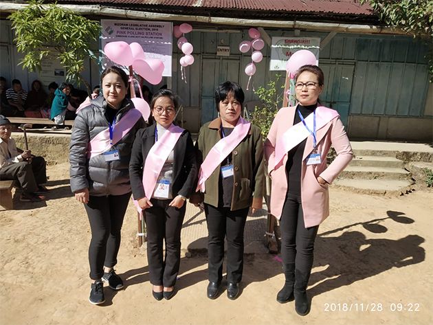 Mizoram, pink polling booths, women, electoral process, dingdi flower, assembly