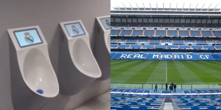 Real Madrid have installed TV screens on urinals
