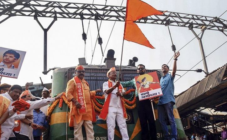 vhp defies ban hold road show in tense ayodhya