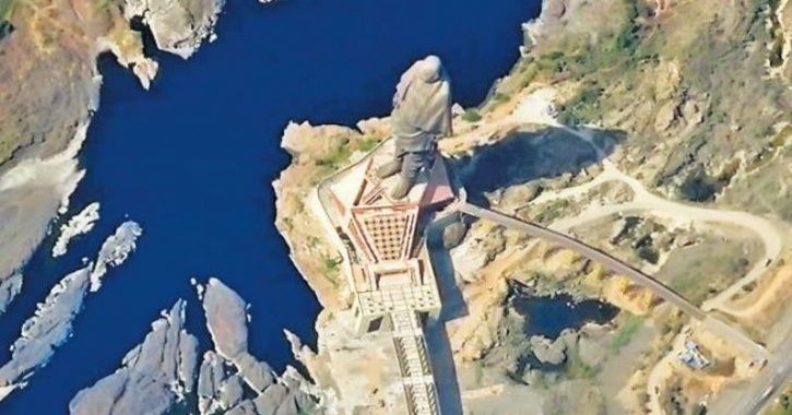 Woah! This Is How The Sardar Patel’s Statue Of Unity Looks From Space